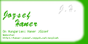 jozsef haner business card